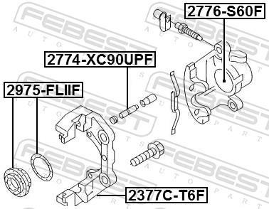 Piston, étrier de frein FEBEST 2776-S60F