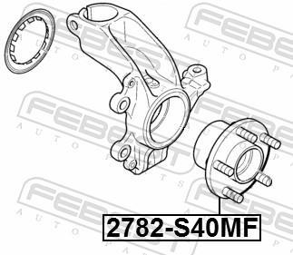 Moyeu de roue (Roulement de roue) FEBEST 2782-S40MF