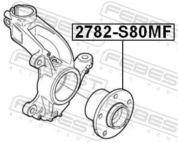Moyeu de roue (Roulement de roue) FEBEST ref. 2782-S80MF