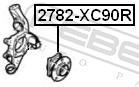 Moyeu de roue (Roulement de roue) FEBEST 2782-XC90R