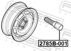 Tornillo de rueda FEBEST ref. 2785B-001
