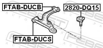 Rotule de suspension (Rotule de pivot) FEBEST ref. 2820-DQ15