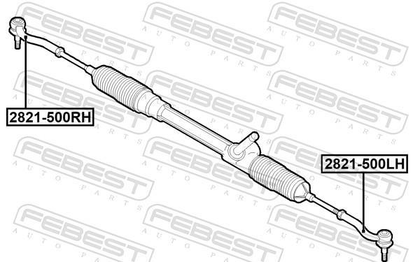 Rótula barra de dirección FEBEST ref. 2821-500RH