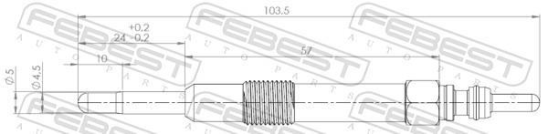 Vela incandescente FEBEST 28642-003