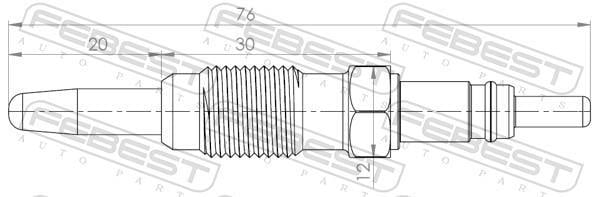 Vela incandescente FEBEST ref. 28642-005