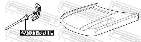 Tirette de capot moteur FEBEST 29101-RRIII
