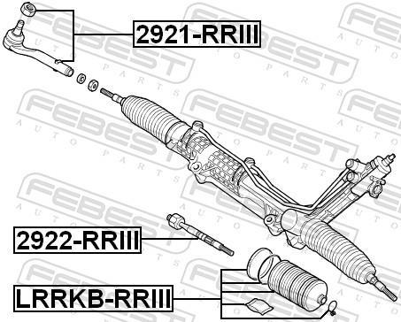 Rotule de direction intérieure FEBEST 2922-RRIII