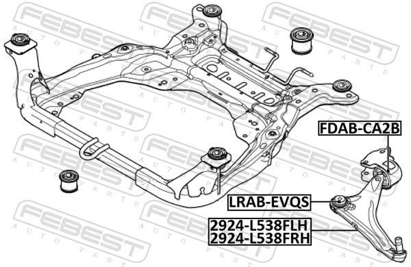 Triângulo, braço de suspensão FEBEST ref. 2924-L538FRH