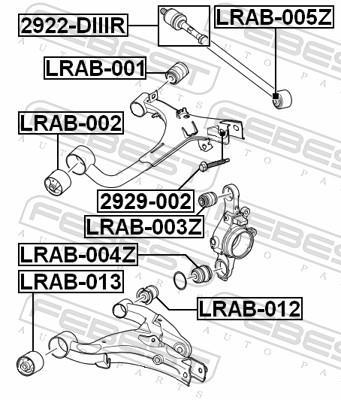 Vis de correction du carrossage FEBEST ref. 2929-002