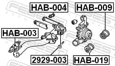 Vis de correction du carrossage FEBEST ref. 2929-003