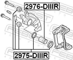 Kit de réparation d'étrier de frein FEBEST ref. 2975-DIIIR