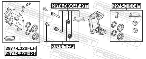 Pinça de travão FEBEST ref. 2977-L320FLH