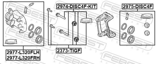 Pinça de travão FEBEST ref. 2977-L320FRH