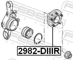 Moyeu de roue (Roulement de roue) FEBEST 2982-DIIIR