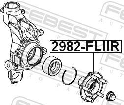 Moyeu de roue (Roulement de roue) FEBEST 2982-FLIIR