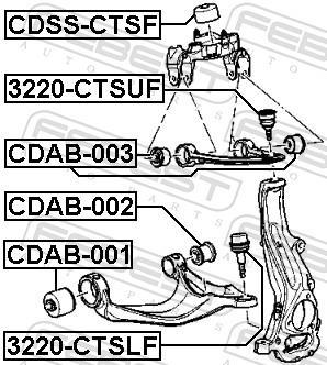 Rotule de suspension (Rotule de pivot) FEBEST ref. 3220-CTSUF
