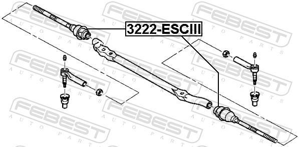 Rotule de direction intérieure FEBEST 3222-ESCIII