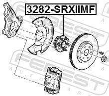 Moyeu de roue (Roulement de roue) FEBEST ref. 3282-SRXIIMF