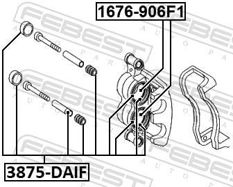 Kit de réparation d'étrier de frein FEBEST ref. 3875-DAIF