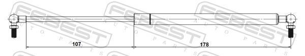 Amortecedor do capô do motor FEBEST ref. 42117-004