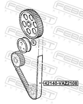Correa de distribución FEBEST 42140-VAZ2108