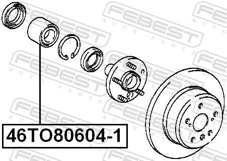 Roulement de roue FEBEST ref. 46TO80604-1