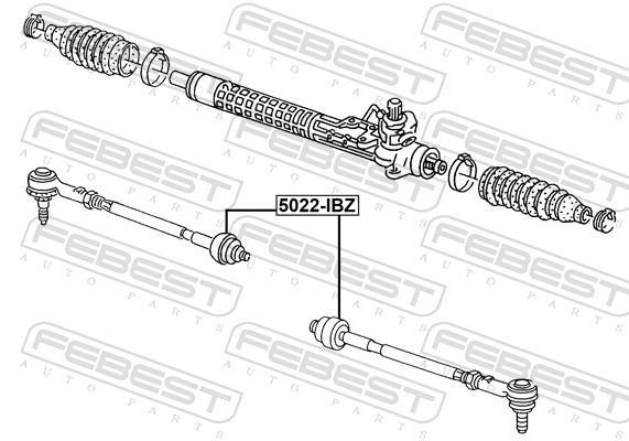 Tirante da direção FEBEST ref. 5022-IBZ
