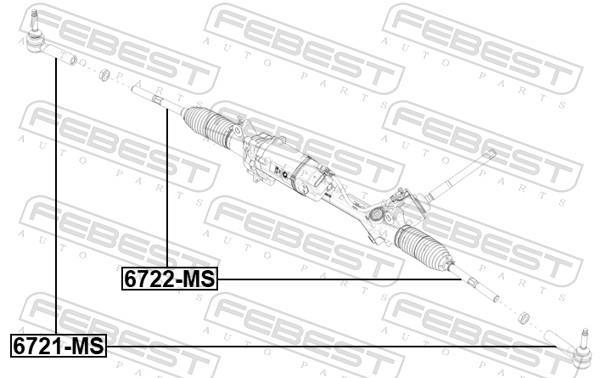 Rotule de direction FEBEST 6721-MS