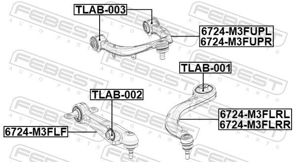 Triangle de suspension FEBEST 6724-M3FUPL