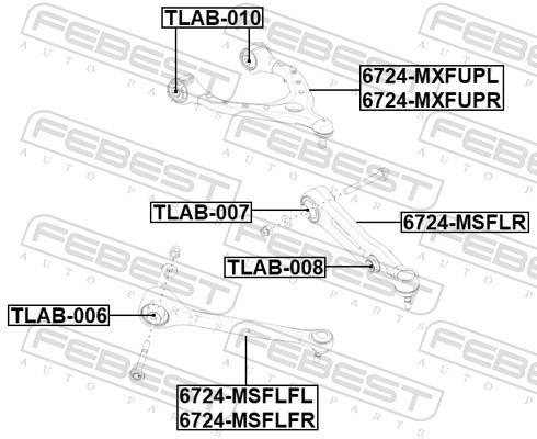 Triangle de suspension FEBEST ref. 6724-MXFUPR
