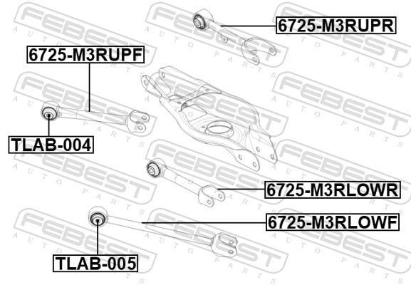 Triangle de suspension FEBEST 6725-M3RUPR
