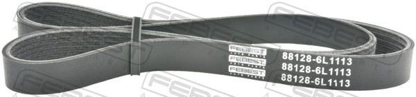 Courroie trapézoïdale à nervures FEBEST ref. 88128-6L1113