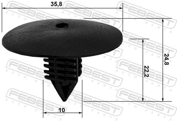 Clip, enjoliveur FEBEST ref. 88570-003