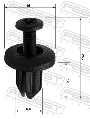 Clip, enjoliveur FEBEST ref. 88570-007