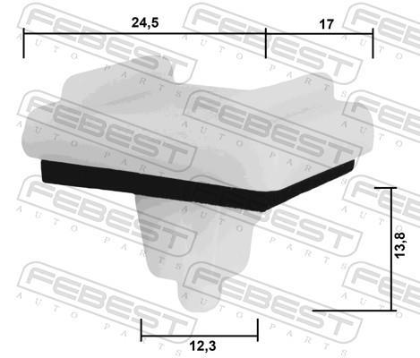 Clip, enjoliveur FEBEST ref. 88570-012