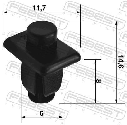 Clip, enjoliveur FEBEST ref. 88570-020
