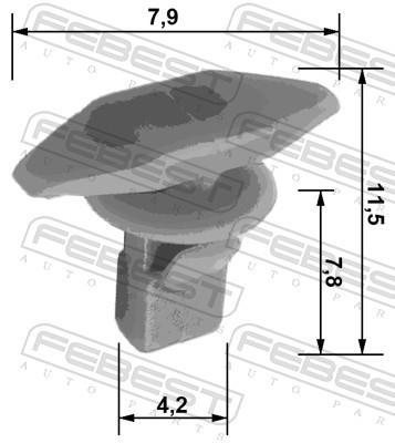 Clip, enjoliveur FEBEST ref. 88570-026