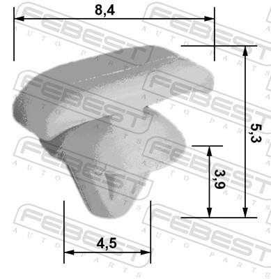 Clip, enjoliveur FEBEST ref. 88570-035