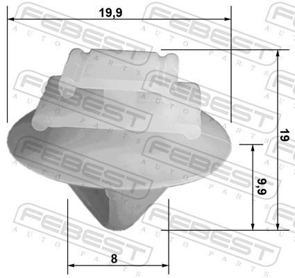 Clip, enjoliveur FEBEST ref. 88570-045