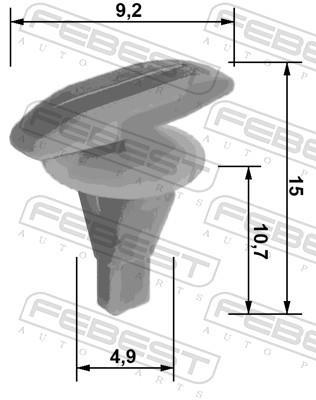 Clip, enjoliveur FEBEST ref. 88570-052