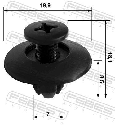 Clip, enjoliveur FEBEST ref. 88570-053