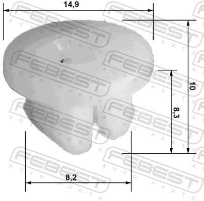 Clip, enjoliveur FEBEST ref. 88570-063