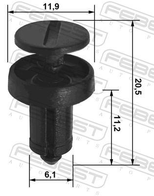 Clip, enjoliveur FEBEST ref. 88570-064