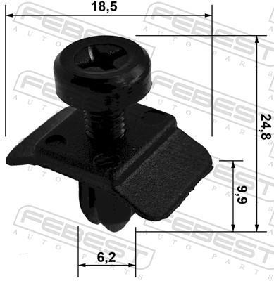 Clip, enjoliveur FEBEST ref. 88570-069