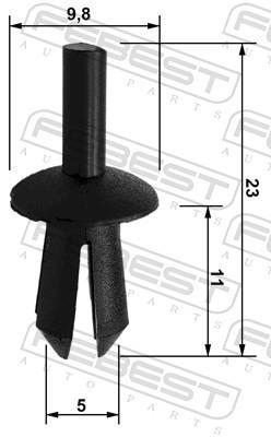 Clip, enjoliveur FEBEST ref. 88570-073