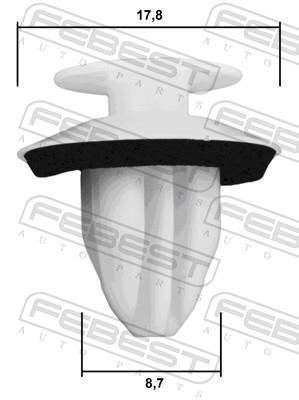 Clip, enjoliveur FEBEST ref. 88570-086