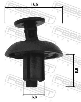 Clip, enjoliveur FEBEST ref. 88570-088