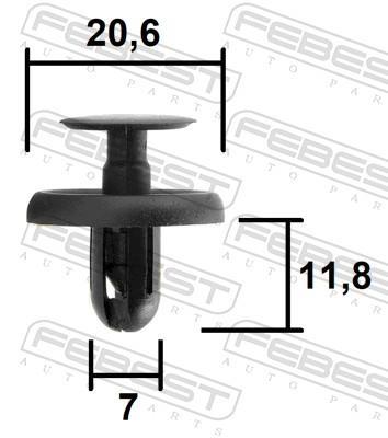 Clip, enjoliveur FEBEST ref. 88570-089