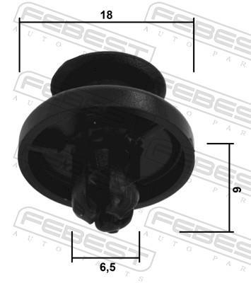 Clip, enjoliveur FEBEST ref. 88570-090