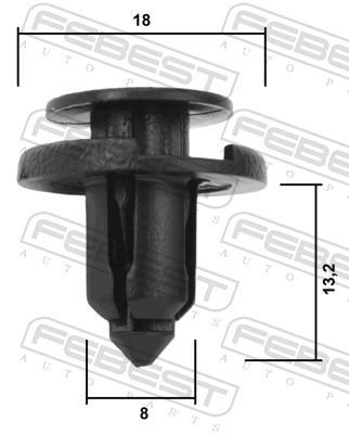 Clip, listón FEBEST ref. 88570-092